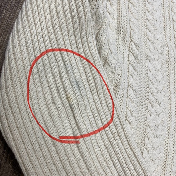 Van Heusen Cream Cable Knit Sweater‎ Cardigan Ladies XL Grandpa Core - Picture 11 of 14
